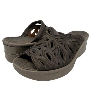 Bzees Dark Brown Mules with Cutout Design